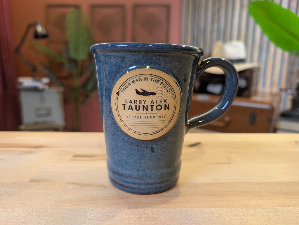 Your Man in the Field Blue Coffee Mug